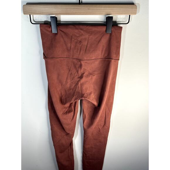 Lululemon Always On High-Rise Tight 28" Nulu Size 2 Maroon EUC - Picture 2 of 10